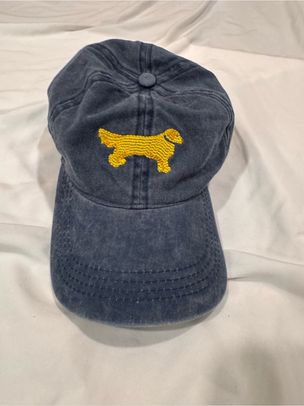 David and Young Navy Cap with Yellow Dog Embroidery